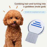 Pet Comb Dog Flea Cleaning Comb Stainless Steel Threaded Needle Comb Removal Beauty Products