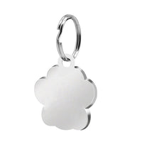 5 PCS Metal Pet Tag Zinc Alloy Identity Card Footprint Lettering Dog Tag