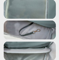 TAILUP Pets Carry Out Shoulder Bag Convenient Foldable Leather Chest Bag