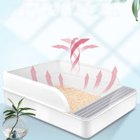Cat Litter Box Semi-closed Square Feces Basin Pet Toilet
