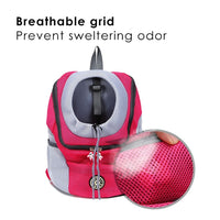 Outdoor Pet Dog Carrier Bag Front Bag Double Shoulder Portable Travel Backpack Mesh Backpack Head