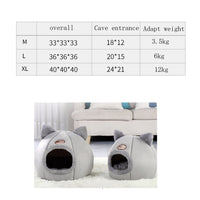 Winter Semi-Closed Warm & Velvet Round Pet Nest