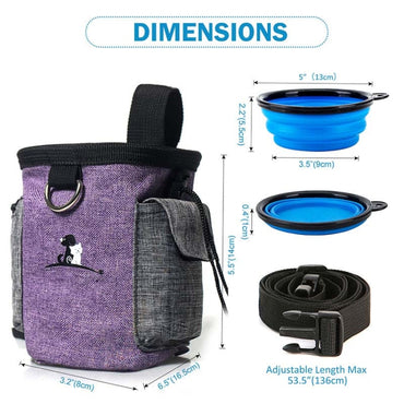 Pet Training Waist Bag With Belt Portable Outing Training Pet Snack Bag