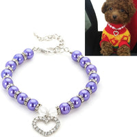 Pet Supplies Pearl Necklace Pet Collars Cat and Dog Accessories