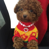 Pet Supplies Pearl Necklace Pet Collars Cat and Dog Accessories
