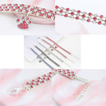 Pet Collar Diamond Elastic Cat And Dog Necklace Jewelry