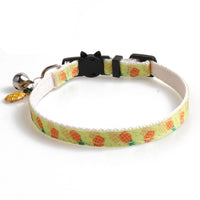 Pet Webbing Fruit Cat Collar With Fruit Accessories Bell Pet Collar