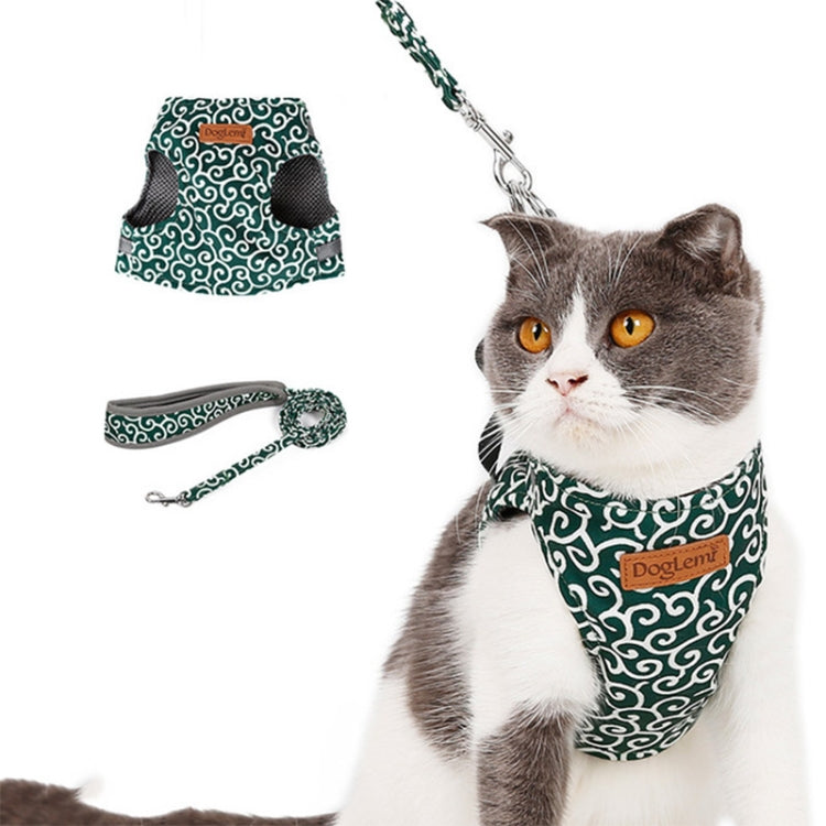 DogLemi Pet Cat Traction Rope Chest Harness Vest Type Traction Suit Cat Walking Rope