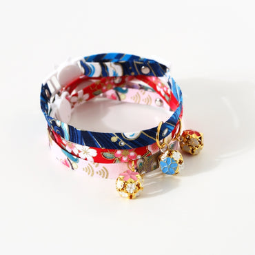 Adjustable Pet Flower Hollow Bell Collar Cat Dog Collar Accessories