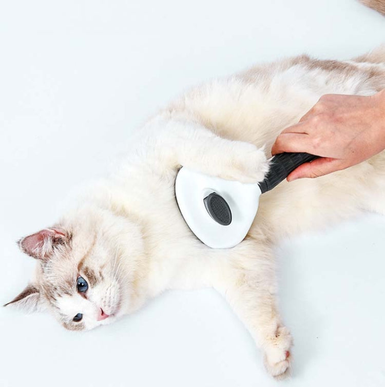 Stainless Steel Needle Automatic Cleaning Pet Hair Removal Dog Brush Pet Comb