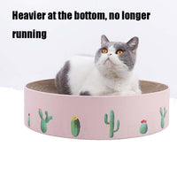 Round Corrugated Cat Scratcher Claw Sharpener Toy Bed