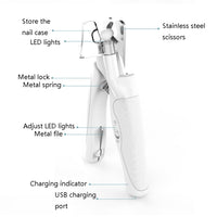 Pet LED Light Nail Tie Anti-Bloodline Nail Trimmer