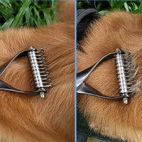 Pet Comb Zinc Alloy Double-Sided Cat Dog Cleaning Beauty Hair Removal Comb