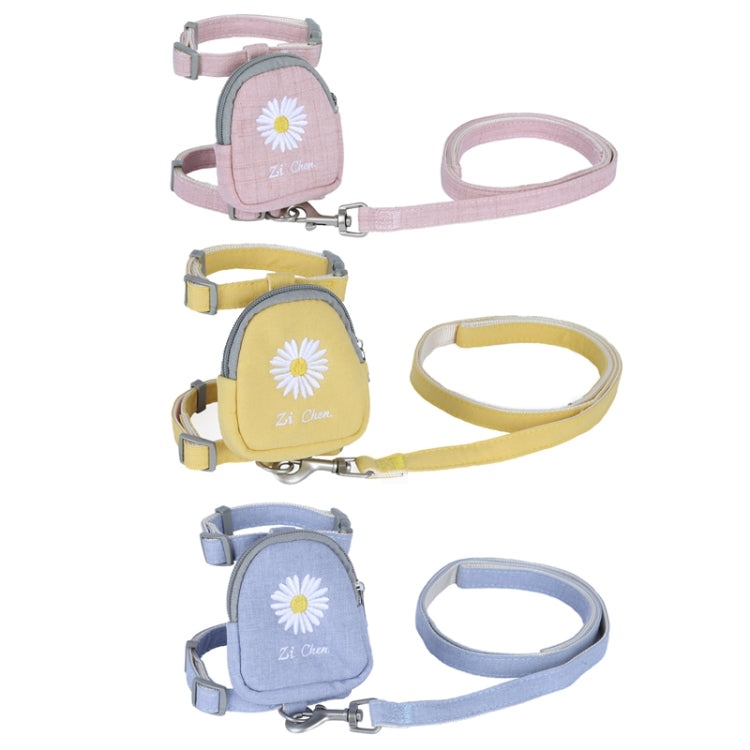 ZiChen Cat Traction Rope Small Pet Traction Embroidery Backpack