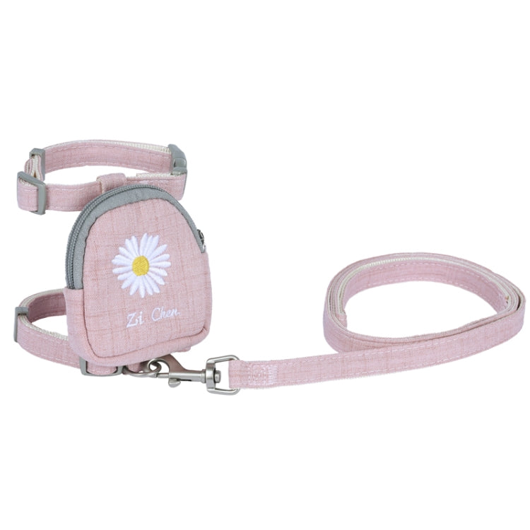 ZiChen Cat Traction Rope Small Pet Traction Embroidery Backpack
