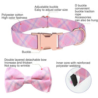 Rose Gold Buckle Pet Detachable Bow Collar, Size: