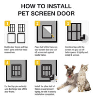34cmx 44cm Pet Window Door Dog Cat Cave Anti-mosquito Pet Lattice Door