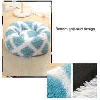Long-haired Round Pet Kennel Warm Pet Bed