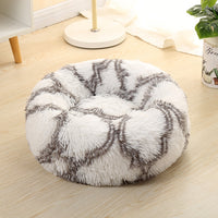 Long-haired Round Pet Kennel Warm Pet Bed