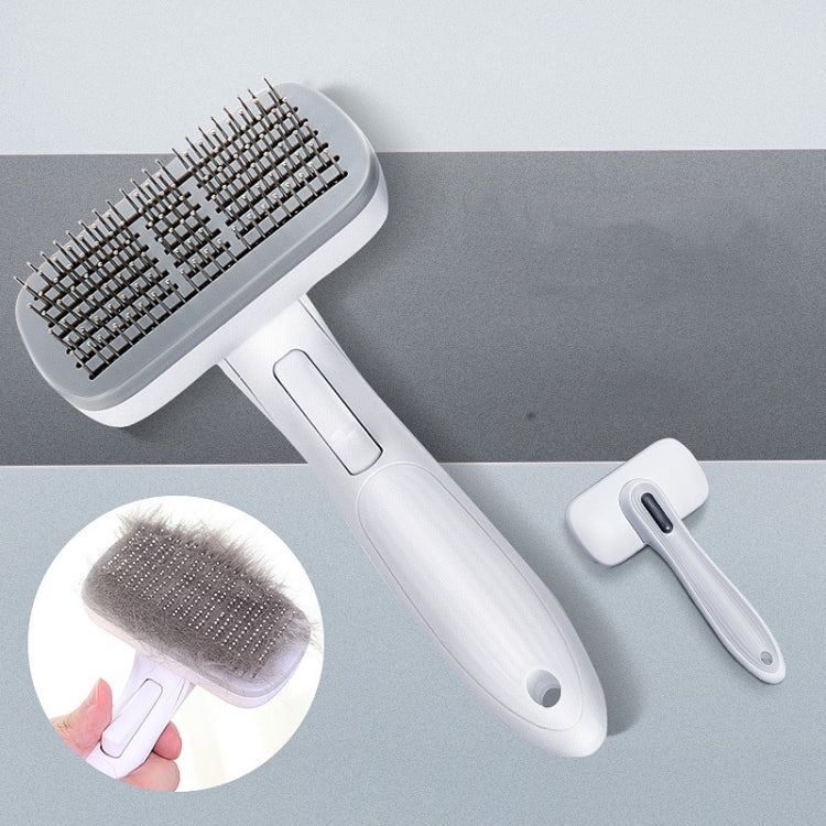 Pet Comb Cat Dog Hair Brush Hair Removal Tool, Style: Steel Needle (Pink)