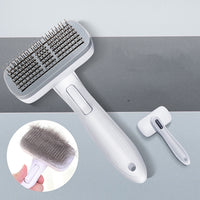 Pet Comb Cat Dog Hair Brush Hair Removal Tool, Style: Steel Needle (Pink)