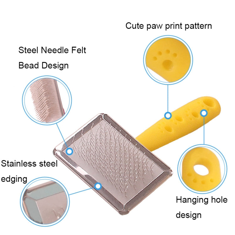 BG-W1347 Pet Hair Removal Massage Comb Dog Cleaning Tools, Random Color Delivery