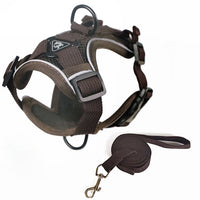 Pet Vest Harness + Traction Rope Set Reflective Breathable Dog Cat Harness