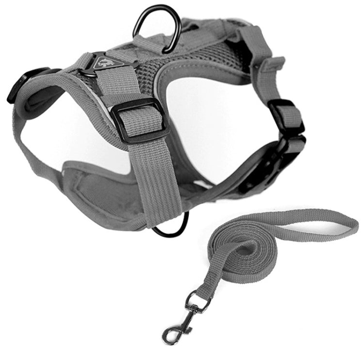 Pet Vest Harness + Traction Rope Set Reflective Breathable Dog Cat Harness