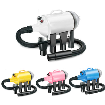 2100W Dog Dryer Stepless Speed Pet Hair Blaster With Vacuum Cleaner