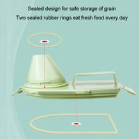 Pet Food Storage Bucket 4 Snap Dog Food Moisture Proof Sealed Storage Tank