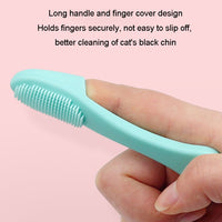 Pet Cats Dog Cleaning Comb Chin Teeth Cleaning Brush Silicone Brush