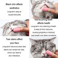 Pet Cats Dog Cleaning Comb Chin Teeth Cleaning Brush Silicone Brush