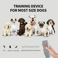 LED Flashing Light Handheld Ultrasonic Bark Arrester Frequency Conversion Dog Training Device