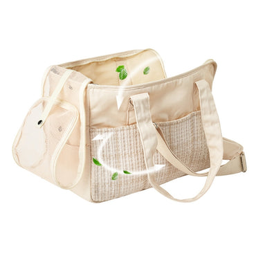 Portable Cotton Canvas Outing Shoulder Cat Bag