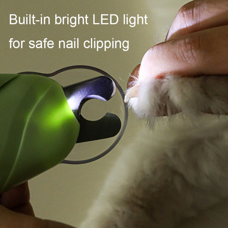 LED Pet Nail Clippers Dog and Cat Nail Clippers with Nail Polisher