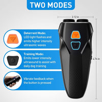 Ultrasonic Dog Repeller Stop Barker Dual Probe High Power Repeller Handheld Dog Trainer