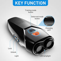 Ultrasonic Dog Repeller Stop Barker Dual Probe High Power Repeller Handheld Dog Trainer
