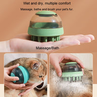 Pet Cleaning Supply Capsule Refillable Shower Gel Type Cats Dogs Bathing Massage Brush