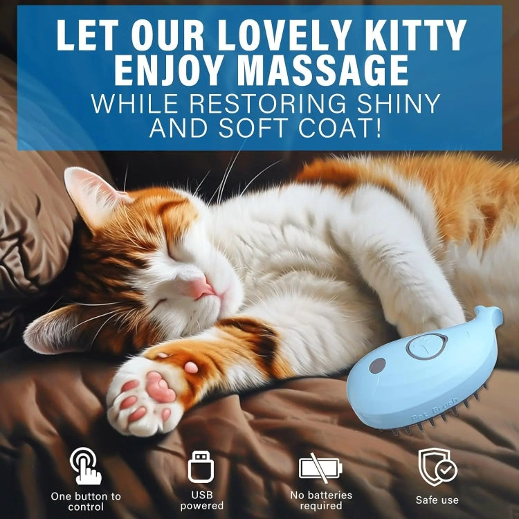 Pet Spray Steamy Brush Cat Dog Grooming Massage Comb