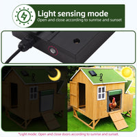 Solar Powered Automatic Chicken Coop Door 4 Modes Automatic Chicken Door with Remote Control