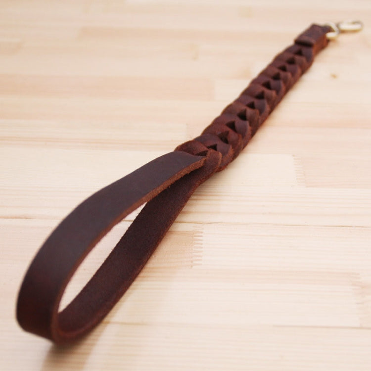 Leather Pet Leash Short Pull Rope Dog Chain