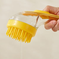 Long Handle Pet Bathing Brush Silicone Dogs Cats Cleaning Massage Brush Grooming Comb