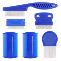 6pcs /Set Pet Flea Comb Stainless Steel Pin Dense Tooth Cat Dog Comb