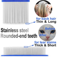 6pcs /Set Pet Flea Comb Stainless Steel Pin Dense Tooth Cat Dog Comb