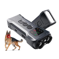 P9 Dual Head Ultrasonic Dog Deterrent Rechargeable Anti-Bark Device with Color Screen, LED Tail Light