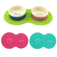 Lovely PVC Cat Litter Mat Eight-shaped  Anti-skid Placemat Pet Supplies